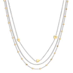 Fiorenza Jewelry Polished and Diamond-Cut 3-piece Necklace Set