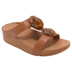FitFlop Fino Marbled-Stone H-Bar Slides
