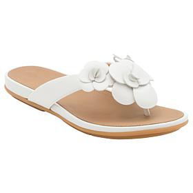 FitFlop Gracie Leather Flower Flip-Flop Sandal