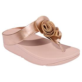 FitFlop Lulu Florrie Leather Toe-Post Sandal