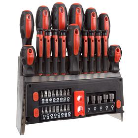 Fleming Supply 39-Piece Screwdriver and Bit Set - Black, Red
