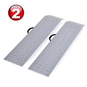 Fleming Supply Pickup Truck Steel Loading Ramp Set for ATVs, Mowers