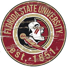 Florida State Distressed Round Sign