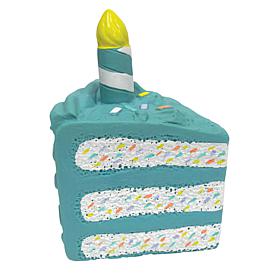 FOUFIT Birthday Cake Dog Chew Toy - Blue (6")