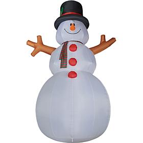 Fraser Hill Farm 20' Jolly Snowman Inflatable w RGB Lights and Bag