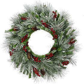 Fraser Hill Farm 25-In. Lightly Flocked Wreath Door or Wall Hanging...