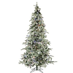 Fraser Hill Farms 9' Flocked Mountain Pine Tree - Multicolor