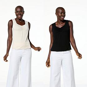 G by Giuliana 2-pack EcoLuxe Jersey Knit Tanks