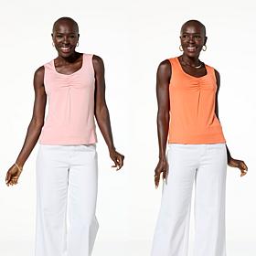 G by Giuliana 2-pack EcoLuxe Jersey Knit Tanks