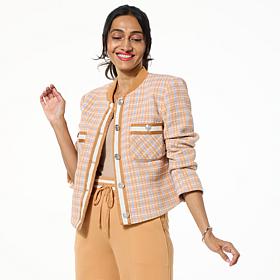 G by Giuliana Black Label Bouclé Bomber Jacket