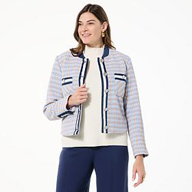 G by Giuliana Black Label Bouclé Bomber Jacket