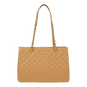 G by Giuliana Black Label Diamond Quilted Leather Tote