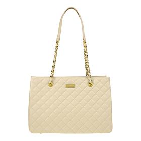 G by Giuliana Black Label Diamond Quilted Leather Tote