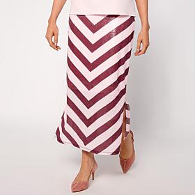 G by Giuliana Black Label Knit Sequin Maxi Skirt