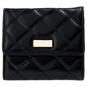 G by Giuliana Black Label Lamb Leather Quilted Flap Wallet