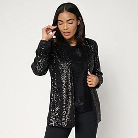 G by Giuliana Black Label Sequin Knit Cardigan