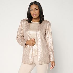 G by Giuliana Black Label Sequin Knit Cardigan