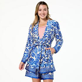 G by Giuliana Black Label Woven Elongated Blazer