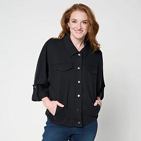 G by Giuliana Button-Front Featherweight Jacket