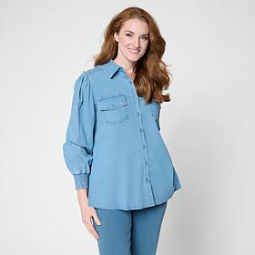 G by Giuliana Featherweight Button Down Shirt