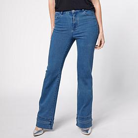 G by Giuliana G-Soft Denim Flare-Leg Jean with Double Cuff