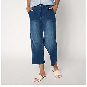 G by Giuliana G5 Denim Cropped Wide Leg Pant