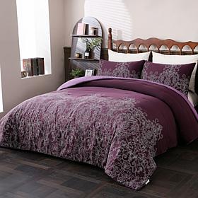 G By Giuliana Home 3-Piece Majestic Plum Coverlet Set