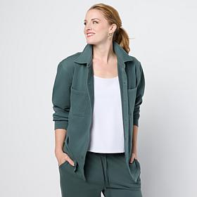 G by Giuliana Indigo Washed French Terry Shirt