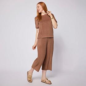 G by Giuliana Paradise Sun Terry Knit Top and Pant Set 