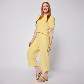 G by Giuliana Paradise Sun Terry Knit Top and Pant Set 
