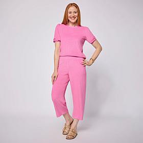 G by Giuliana Paradise Sun Terry Knit Top and Pant Set 