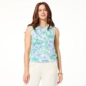 G by Giuliana Printed Ecoluxe Tank Top