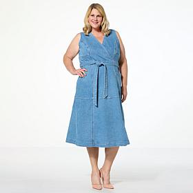 G by Giuliana Sleeveless Denim Midi Dress