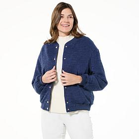 G by Giuliana Slub Knit Bomber Jacket