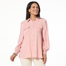 G by Giuliana Tencel Button-Down Top