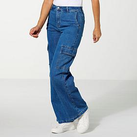 G by Giuliana The Wide Leg Eco-Chic Denim High-Rise Cargo Jean