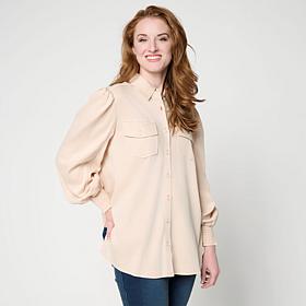 G by Giuliana Woven Featherweight Big Shirt