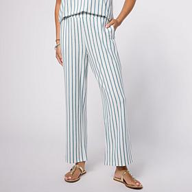 G by Guiliana Striped Sweater Knit Crop Pant