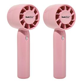 Geek Aire set of 2 Mini Sparkle Rechargeable Handheld Fans