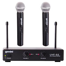 Gemini UHF-02M Dual Handheld Wireless Microphone System