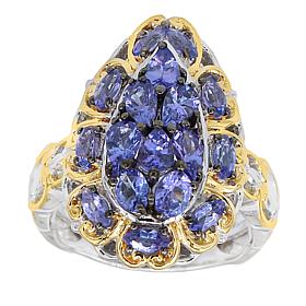 Gems by Michael 18K Goldtone Tanzanite Pear-Shape Ring