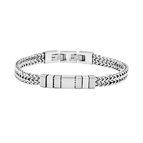 Geoffrey Beene Men's Stainless Steel Double Franco Chain ID Bracelet