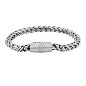 Geoffrey Beene Men's Stainless Steel Franco Chain Bracelet