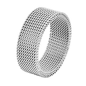 Geoffrey Beene Men's Stainless Steel Mesh Ring