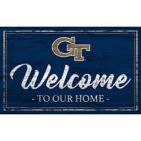 Georgia Tech Team Color Welcome Sign - 11x19"