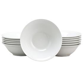 Gibson Home Finer Details 12-piece 7" Bowl in White