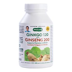 Ginkgo 120 Plus Ginseng 200 - 360 Capsules
