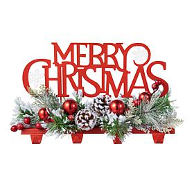 Glitzhome 14.5'' Metal Merry Christmas Stocking Holder