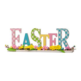 Glitzhome 16" "Easter" Wooden Table Décor