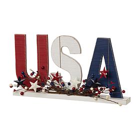 Glitzhome 18" USA Wooden Table Décor